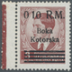 ** Dt. Besetzung II WK - Kotor: 1944, 0.10 RM Auf 3 Din Lilabraun Mit Aufdruckfehler "Komma In Der Wert - Occupation 1938-45