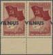 ** Dt. Besetzung II WK - Litauen: 1941, 80 K. Polarflug Als Postfrisches Paar Vom Unterrand Mit Einmal - Bezetting 1938-45