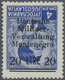 ** Dt. Besetzung II WK - Montenegro: 1943, 20 L. Auf 4 Dinar Als Postfrischer Einzelwert In Der Type "I - Occupation 1938-45