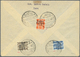 Br Dt. Besetzung II WK - Zara: 1943, 5 L Flugpost Mit Zehn Weiteren Marken (MiNr. 5 III, 8 I, 11 I, 15 - Bezetting 1938-45
