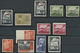 ** Dt. Besetzung II WK - Private Ausgaben: 1943, Nationales Indien: Nr. I/X A+B 1+1 Anna / 2 1/2 Anna M - Bezetting 1938-45