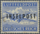 O Feldpostmarken: 1944, Insel Rhodos, Die Gezähnte Luftfeldpostzulassungsmarke Mit Schwarzem Lokalaufd - Autres & Non Classés