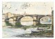 FIRENZE PONTE S.TRINITA' ILLUSTRATA FIRMATA   VIAGGIATA  FG - Firenze