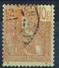 Indocina 1904-06 N. 40 F. 10 Rosso Su Su Verde-azzurro Usati Cat. &euro; 200 - Usati