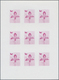 ** Thematik: Flora-Orchideen / Flora-orchids: 1997, MONGOLIA: Orchids 'Cleistes Rosea' 400t. Sheetlet Of Nine Stamps In  - Orchids