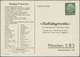 GA Thematik: Medizin, Gesundheit / Medicine, Health: 1935 (ca), Dt. Reich. Privat-Postkarte 6 Pf Hindenburg "Behringwerk - Medicine