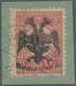 Brrst Albanien: Albania, 1913, 10 Para On 20 Para Rose Of Turkey With Black Handstamp Overprint "DOUBLE EAGLE & SHQI - Albania