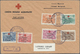 Br Albanien: 1946, Red Cross Congress, Complete Set Of Six Values On Pre-printed Envelope "CROIX-ROUGE ALBANAISE" - Albanie