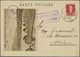 GA Albanien - Ganzsachen: 1942, 15 Q Red Postal Stationery Picture Postcard (Ura E Shkumbinit) From Konce To Mila - Albanie