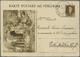 GA Albanien - Ganzsachen: 1942, 10 Q Brown Postal Stationery Picture Replay Card (NGA Vjetersinat) From Tirane To - Albania