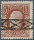 O Belgien: 1869, 5 Fr. Rotbraun Entwertet Mit Rollenstempel. Michel 1.600,- - Autres & Non Classés