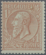 * Belgien: 1884, König Leopold II. 1 Fr. Braunrot/grünlich Ungebraucht Mit Zartem Falz Und Vs. Winz. Fleckchen ( - Autres & Non Classés