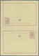 Delcampe - GA Belgien - Ganzsachen: 1873, Reply Card 5c. + 5c., Group Of Three Proofs: Asking And Reply Part In Issued Desig - Autres & Non Classés