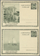 GA Belgien - Ganzsachen: 1934, Pictorial Card 50c. + 25c. Dark Green, Vertical Pair "Ypres"-"La Panne". - Autres & Non Classés