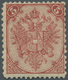 * Bosnien Und Herzegowina: 1879. Wappenzeichnung 5 Kreuzer Rot, Steindruck Mit Der Seltenen Linien-MISCHZÄHNUNG - Bosnia And Herzegovina