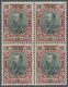 **/*/ Bulgarien: 1910, Ferdinand I. 5 On 15 St. With Overprint In Green, Block Of 4, Mint Never Hinged, Two Bottom S - Lettres & Documents