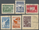 Brrst Bulgarien: 1935, 5th Balkan Football Championship, 1l. To 50l., Complete Set Of Six Values, On Piece Neatly Ob - Covers & Documents