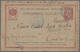 GA Bulgarien - Stempel: 1889, 10 St. Red Postal Stationery Tied By Railway Cancellation To Turkey With Blue All A - Other & Unclassified