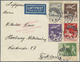 Br Dänemark: 1925/1929, Airmails, 10ö. To 1kr., Complete Set Of Five Values (glueing Marks) On Airmail Cover From - Lettres & Documents