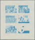 Delcampe - ** Thematik: Pfadfinder / Boy Scouts: 1969, SCOUTS IN GUINEA - 8 Items; Progressive Plate Proofs For The Souvenir Sheet, - Other & Unclassified