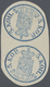O Finnland: 1856 Oval Issue, 5 Kopeck Blue With Large Pearls, TÊTE-BÊCHE PAIR With Traces Of An Almost Invisible - Lettres & Documents