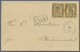 Br Finnland: 1866, 10 Pen. Black On Ordinary Brown-yellow Paper, Perf. I / A (1873) In Horizontal Pair (few Short - Covers & Documents