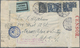 Br Finnland: 1941. Air Mail Envelope Addressed To New York Bearing Finland Yvert 153, 5m Indigo (2) And Yvert 222 - Storia Postale