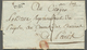 Br Frankreich - Vorphilatelie: 1798, DÉB / DES ANCIENS, Red Double-line On Complete Folded Letter Cover With Orig - 1792-1815: Départements Conquis