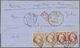 Br Frankreich: 1856, Folded Letter High 2,10 Franc Franking Sent From PARIS Via Panama To Valparaiso, Chile. The - Used Stamps