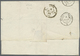 Br Frankreich: 1856, 20c. Blackish Blue, Horiz. Pair Of Deep Intense Colour And Full Margins On Lettersheet (brok - Oblitérés