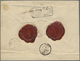 Br Frankreich: 1853, Napoléon 40 C. Orange, Good Margins On Two Sides, Tied By PC "2272" To Registered Preprintin - Used Stamps