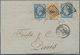 Br Frankreich: 1853, Napoléon 40 C. Orange, Good To Wide Margins All Around And Two Single Stamps Napoléon Perf. - Used Stamps