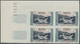 **/ Frankreich: 1954, Flugpost: Flugzeuge, Postfrische Luxus-Eckrand-Viererblocks Links Oben Mit Bogennummer (100 - Used Stamps