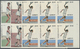 ** Thematik: Sport-Tennis / Sport-tennis: 1987, NICARAGUA: Tennis Players Complete Set Of Seven Values In IMPERFORATE BL - Tennis