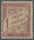 * Frankreich - Portomarken: 1896: 1 Franc Violett, Sauber Ungebraucht, Sign. "Gebr. Senf", M€ 650,-- - 1859-1959 Covers & Documents