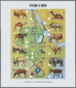 ** Thematik: Tiere, Fauna / Animals, Fauna: 1970, Burundi, 8 Items, Progressive Plate Proof For The Miniature Sheet Of 1 - Other & Unclassified