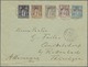 GA Französische Post In Ägypten - Port Said: 1901, 1c. To 4c., Four Values Uprating A Stationery Envelope 15c. Bl - Other & Unclassified