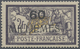 ** Französische Post In Ägypten - Port Said: 1921, 60m. On 2fr. Violet/yellow, Fresh Colour, Well Perforated, Unm - Autres & Non Classés