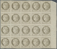 (*) Französische Kolonien - Allgemeine Ausgabe: 1876, 4 Centimes Ceres Essai Gelblich Grau, Grosses Blockstück Von - Other & Unclassified