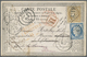 GA Frankreich - Ganzsachen: 1874, 15c. Stationery Form "cliché 10", Uprated By 25c. Blue "Ceres", Registered Mail - Autres & Non Classés