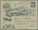 GA Frankreich - Ganzsachen: 1894, 15c. Blue "Sage", Stamped To Order Envelope "EXPOSITION DE LYON 1894", Used "LY - Autres & Non Classés