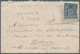 Br Frankreich - Stempel: 1877, Allegorie 15 C Blau Auf Bläulich (Riss) Mit Seltenem Quadratischem 14x14 Punktstem - 1877-1920: Semi Modern Period