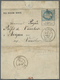 Br Frankreich - Ballonpost: 1870, 20 C Napoleon, Tied By "etoile Chiffree" Along With Cds PARIS SENAT, 7.OCT.70, - 1960-.... Lettres & Documents