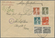 Br Berlin - Postschnelldienst: 1949, Schnelldienstbrief 1.- DM Mit MiF Rotaufdruck- Berliner Bauten Und - Storia Postale