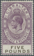 ** Gibraltar: 1925, Freimarke König Georg V 5 £ Violett/schwarzoliv, Postfrisches Luxusstück In Der Empfindlichen - Gibraltar