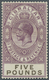 * Gibraltar: 1925, King George V., 5 Pfund Höchstwert, Sauber Ungebraucht, M€ Für Postfrisch 4000,- - Gibraltar