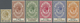 * Gibraltar: 1925/1929, KGV Definitives With Mult Script CA Wmk. In New Colours Complete Set To 1pd., Mint Light - Gibraltar