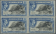 **/ Gibraltar: 1938, Freimarken: Ansichten Aus Gibraltar 10 Sh Blau/schwarz Im Perfekten Luxus-Viereblock In Der G - Gibraltar