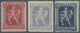 * Griechenland: 1911, 3 Dr Carmine, 5 Dr Ultramarine And 10 Dr Dark Blue, Mint, Mi 770.- - Lettres & Documents