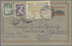 GA Griechenland: 1928, 2dr. "Patakonia" Airmail Stamp And 40lep./50lep. Uprating A Stationery Card 1.50dr., Comme - Covers & Documents